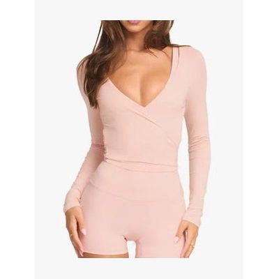 AZA Wrap Top - Light Pink